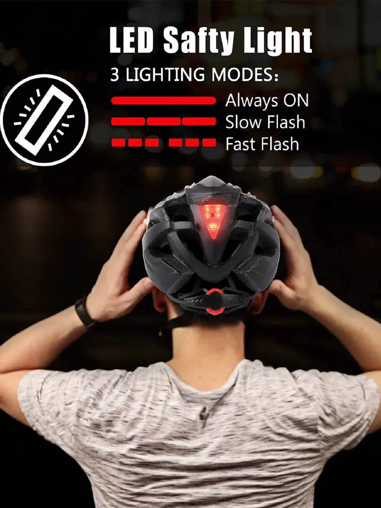 AliExpress SHINMAX Male and female bicycle helmets, magnetic detachable safety glasses, adjustable light, breathable safety protection device