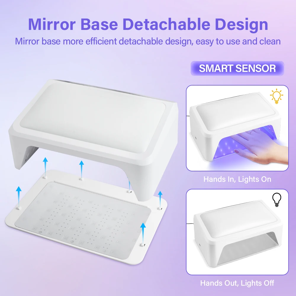 Professional Nail Dryer UV LED Nail Lamp for All Gel Nail Polish Fast Curing Sensing Manicure Pedicure Salon Tool Big Space