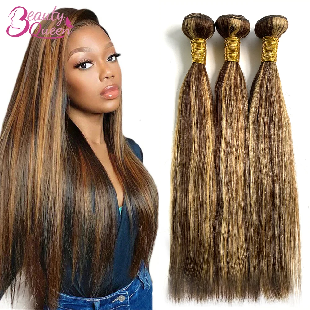 

P4/27 Выделенные пучки 100% человеческие волосы, прямые пучки человеческих волос, омбре, блондинка, коричневый, бразильское наращивание волос Remy, 16-30 дюймов