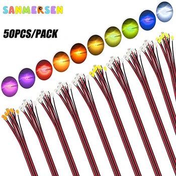 0402 0603 SMD مصباح السلكية مايكرو Led قبل لحام مايكرو ليتز السلكية رقاقة 30 سنتيمتر 3 فولت السكك الحديدية نموذج المشاهد 50 قطعة/الوحدة