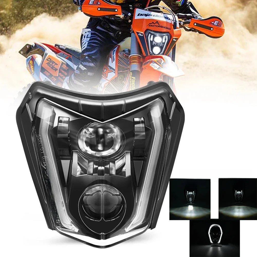AliExpress Bakuis for KTM 690 SMC Enduro R Dirt Bike LED Headlight Assembly for KTM 125 150 200 250 300 350 450 500 EXC EXC-F XC-W XCF-W Headlamp