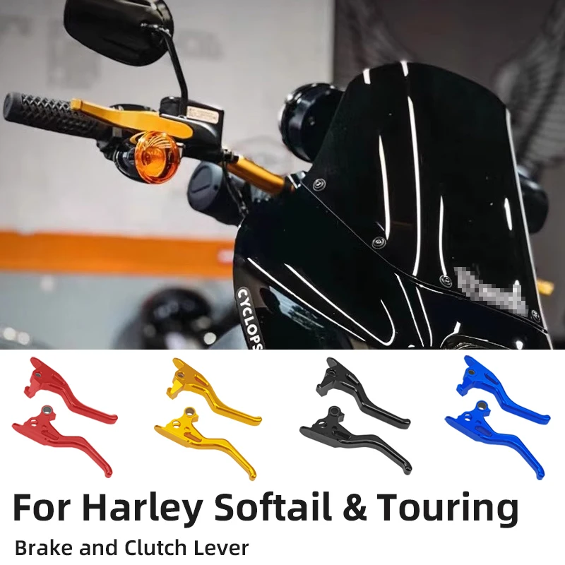 

For Harley 2018-up Softail Street Bob Low Rider S 2017-up Touring Road/Street Glide Motorcycle Brake and Clutch Lever 3 Finger