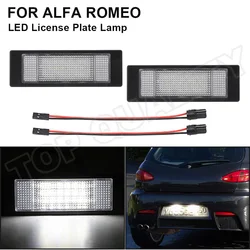 For Alfa Romeo 147 156 159 166 GT Spider Brera Nuova 2Pcs/Set LED Number License Plate Light Error Free