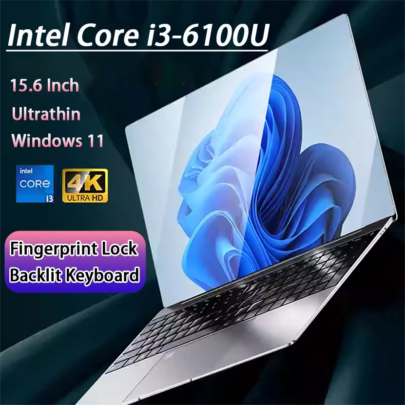 Nuevo Modelo 2026, Computadora Portátil de Escritorio de 15.6'', 16GB RAM, 256GB/512GB/1TB/2TB SSD, Intel i3-6100U, Windows 11, para Oficina, Estudio y Juegos