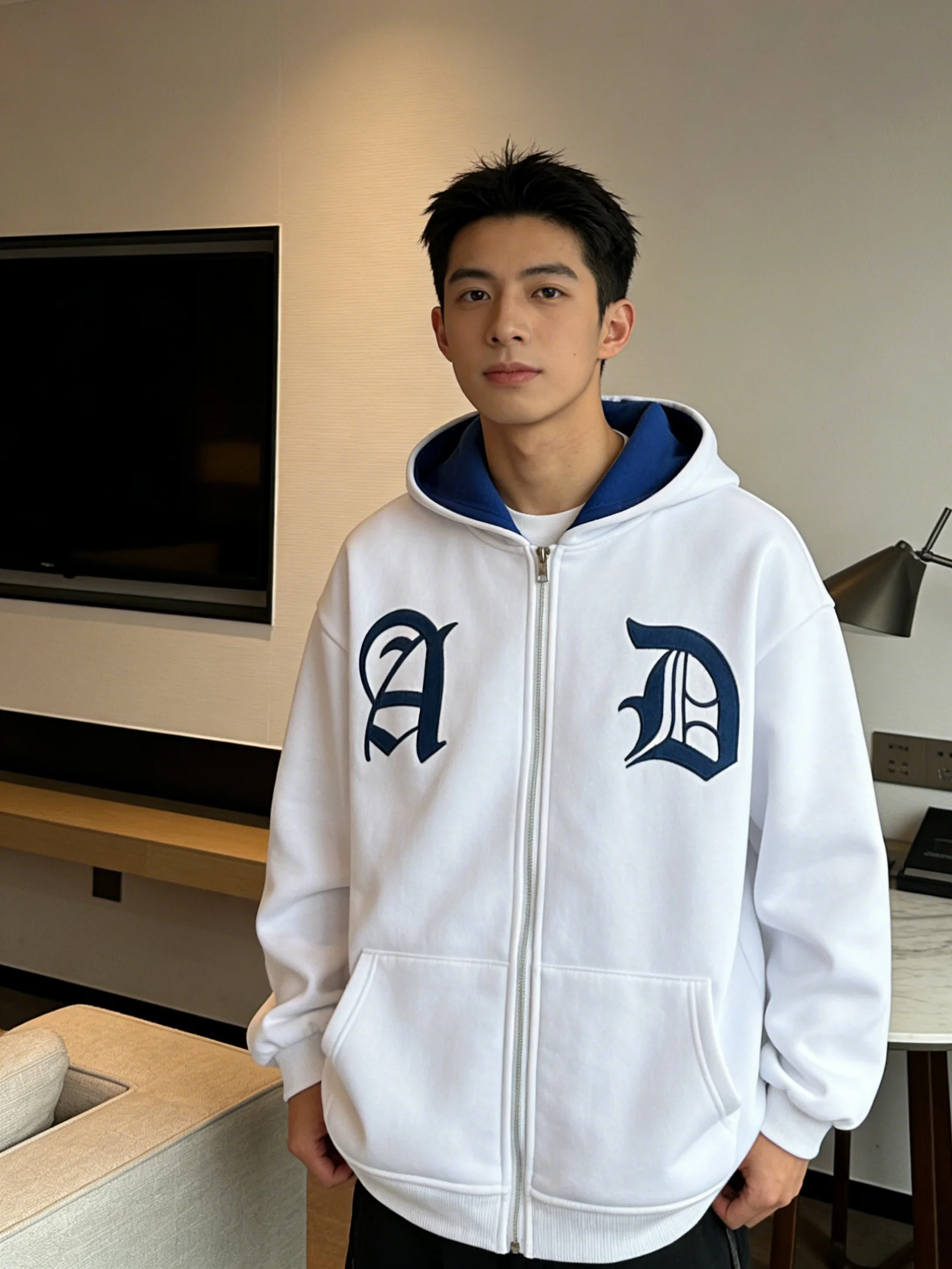 

Мужская толстовка Y2K с молнией и готическим принтом, оверсайз, уличный стиль, на молнии, с капюшоном