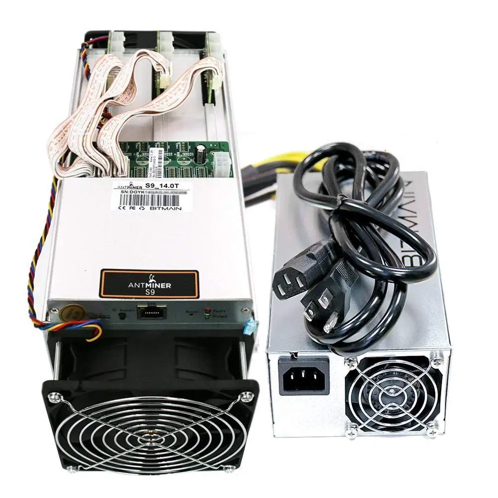 NEW ANTMINER S9 14T (بدون PSU) جهاز تعدين بيتكوين Asic Miner 16nm Btc BCH جهاز تعدين بيتكوين