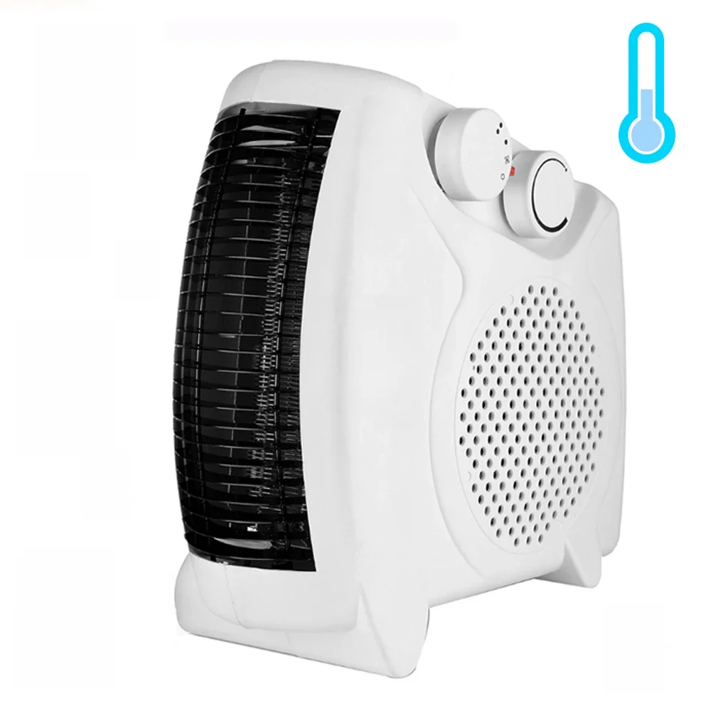 Aquecedor elétrico ventilador de baixo consumo portátil aquecedor de ar poderoso 2 velocidades