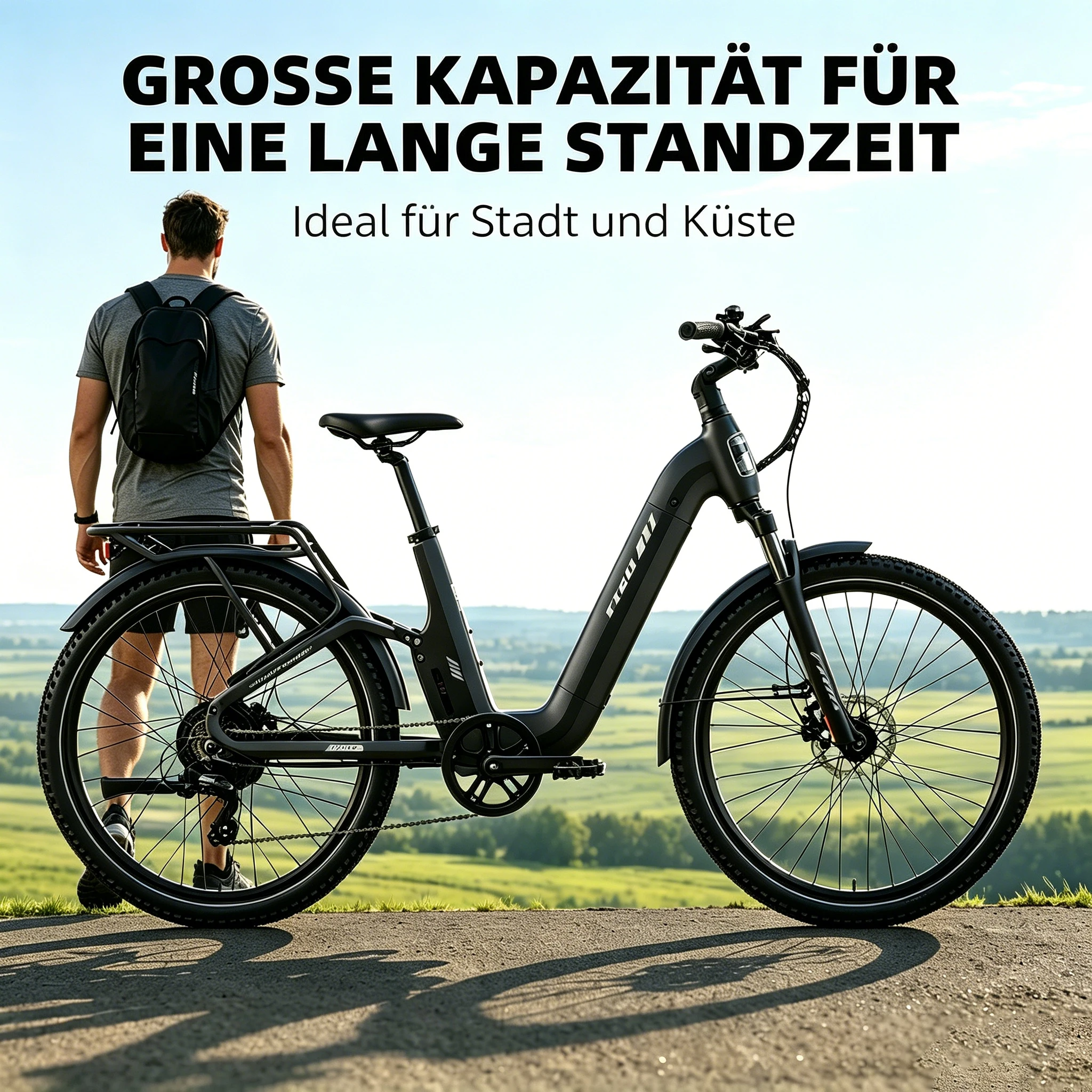 TTGO 120km Langstrecken-Fatbike für Erwachsene, TTGO E-SUVO 27,5" x 2,4 Softail-Rahmen, 250W Drehmomentsensor-Motor 48V 15AH, Ölbremse E-Mountainbike