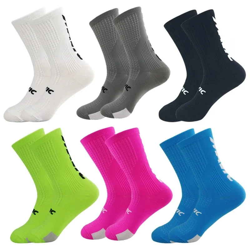 AliExpress TLIT 5 Pairs Cycling Socks Men Bicycle Sport Running Bike Socks Mid Tube Compression Outdoor Racing MTB Road Bike Socks Breathable