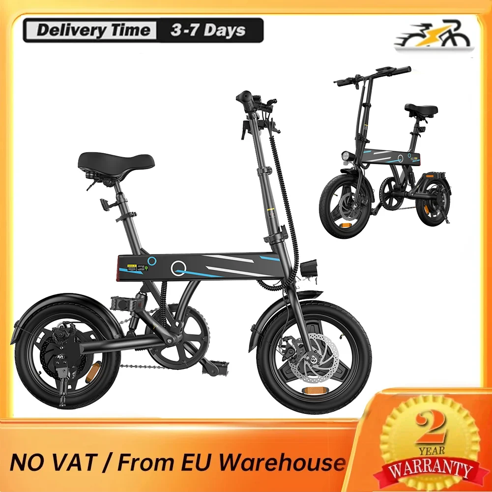 Bici elettrica pieghevole EB1, motore da 250 W Batteria 36 V 7,8 Ah Pneumatico da 14 Velocità massima 25 km/h Portata 40 km Display LCD freno anteriore e rivelatore