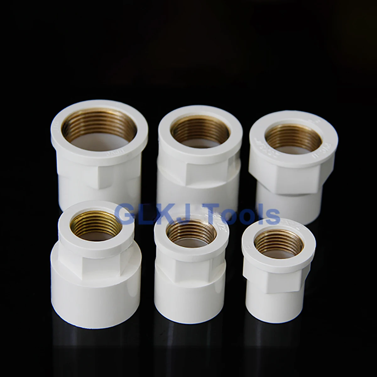 1 Buah Konektor Lurus Kuningan PVC Putih 1/2 "3/4" 1 "Benang Perempuan PVC Pipa Air Bersama Adaptor Irigasi Kebun Akuarium