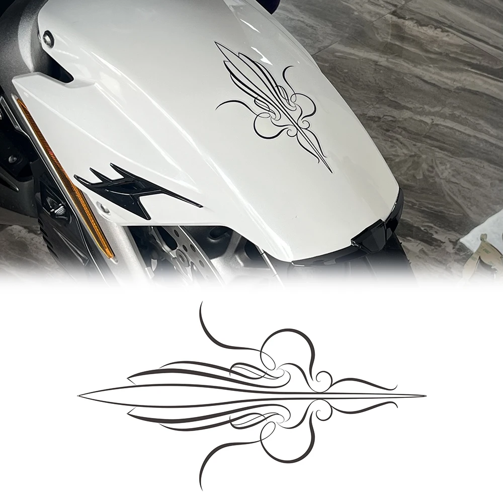 Motorcycle Anti Peeling Paint Sticker Universal Multiple Vehicle Models DIY free pasting Headlight Upper Trim Sticker Decorate