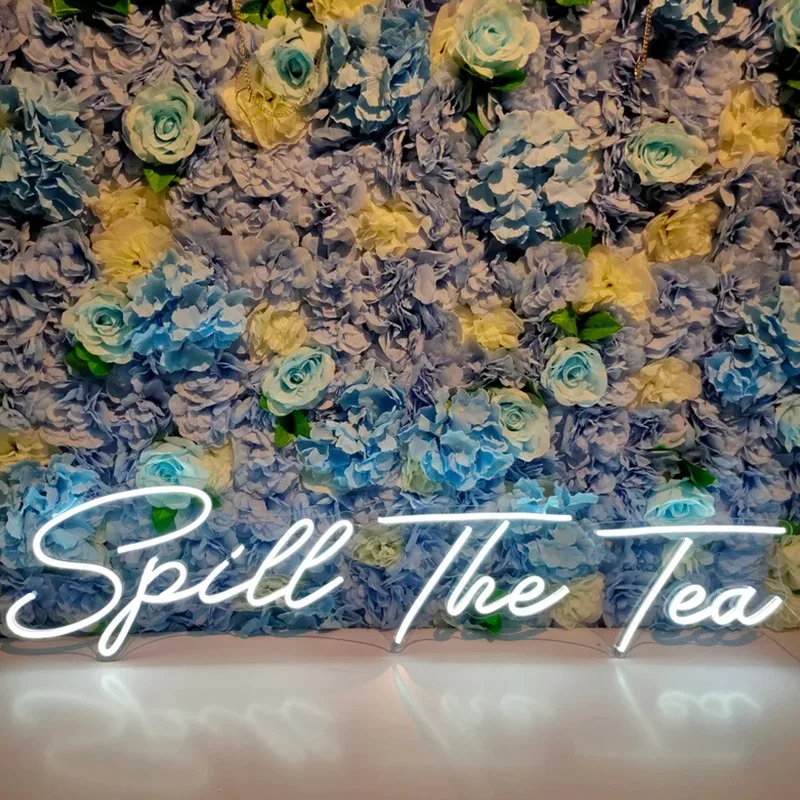 

Spill The Tea Neon Sign Light Party Led Neon Light Sign For Wall Custom Wedding Signs Home Decor Personalized Decor