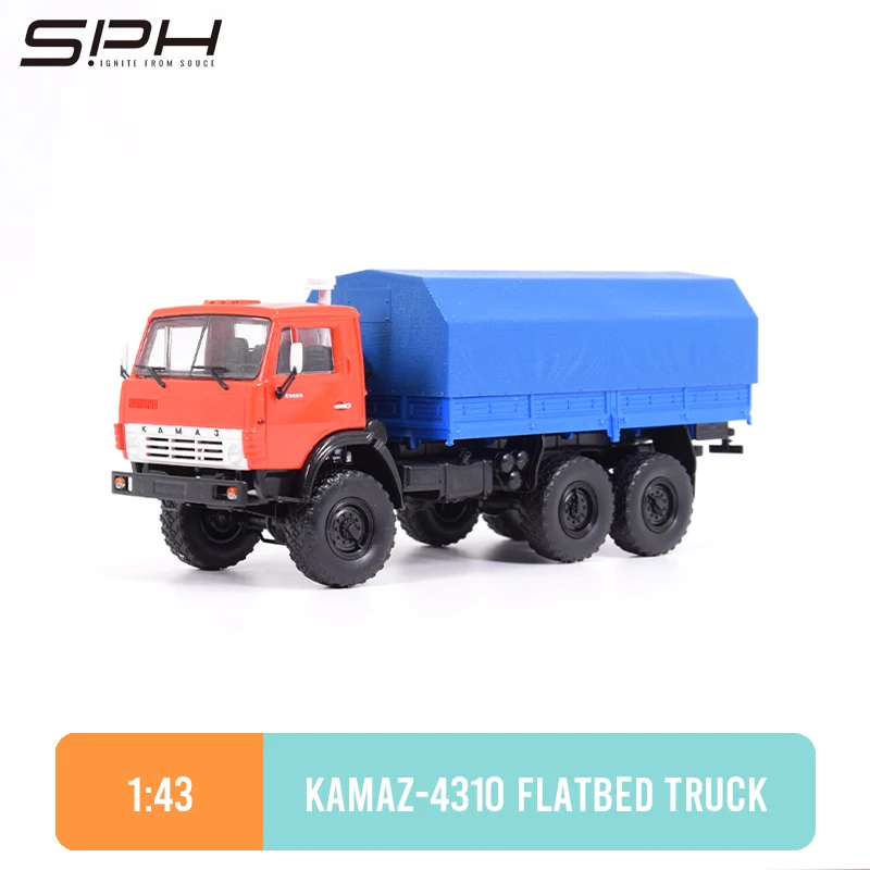 1:43 Russian KAMAZ 4310 Off-road Large Capacity Metal Flatbed Truck Die Casting Models Original Alloy Car Model Gift 102835