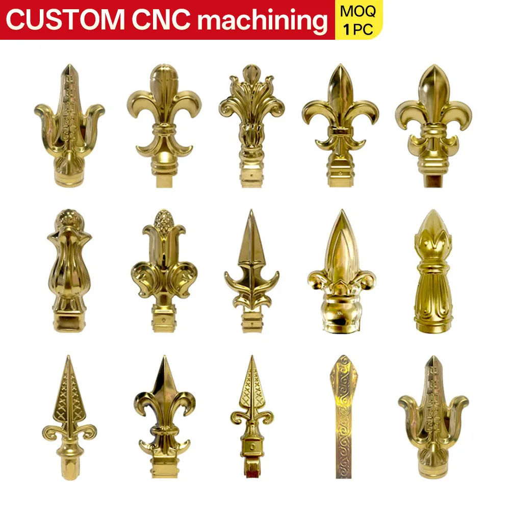 Custom-made modern 304 stainless steel welded anti-theft pointed gun-shaped cone-base decorative fence railing accessories