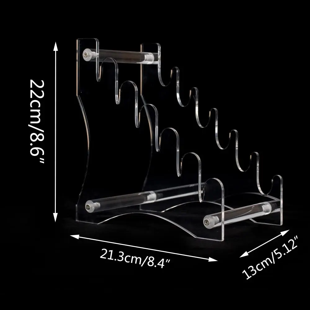 Transparent Knife Display Stand, Acrylic Cutlery Block, Non-folding Knife Holder, Counter-top, Storage Knife Rack, 2D Clear