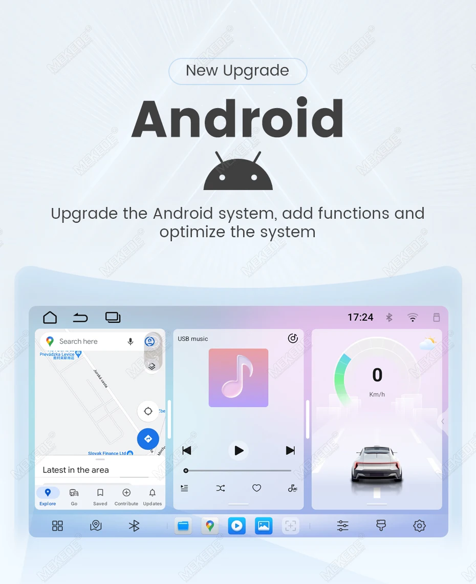 Mekede Android 15 Autoradio-Player mit Carplay für Universal VW Volkswagen Passat B6 B7 Golf 5 6 Polo Skoda Jetta Intelligentes System – Detail 2