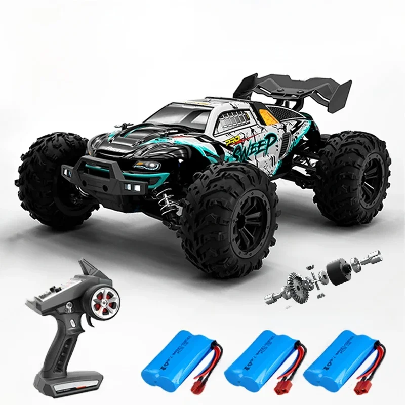 Teeggi 16101 /16102 PRO 1:16 voiture RC haute vitesse avec dérive de lumière LED 70 KM/H 4WD RC voiture tout-terrain Monster Truck jouet pour cadeaux pour enfants