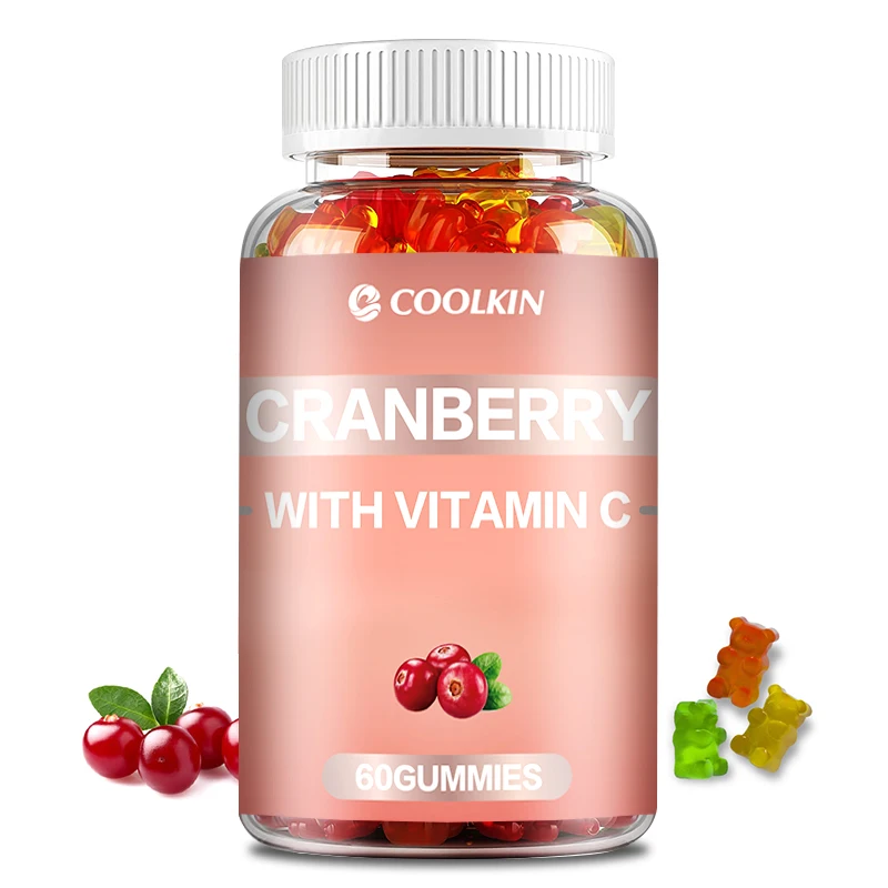 Cranberry + Vitamin C Gummies - for Bladder, Kidney and Urinary Tract Health, Detoxification and Immune Support - 60 Gummies