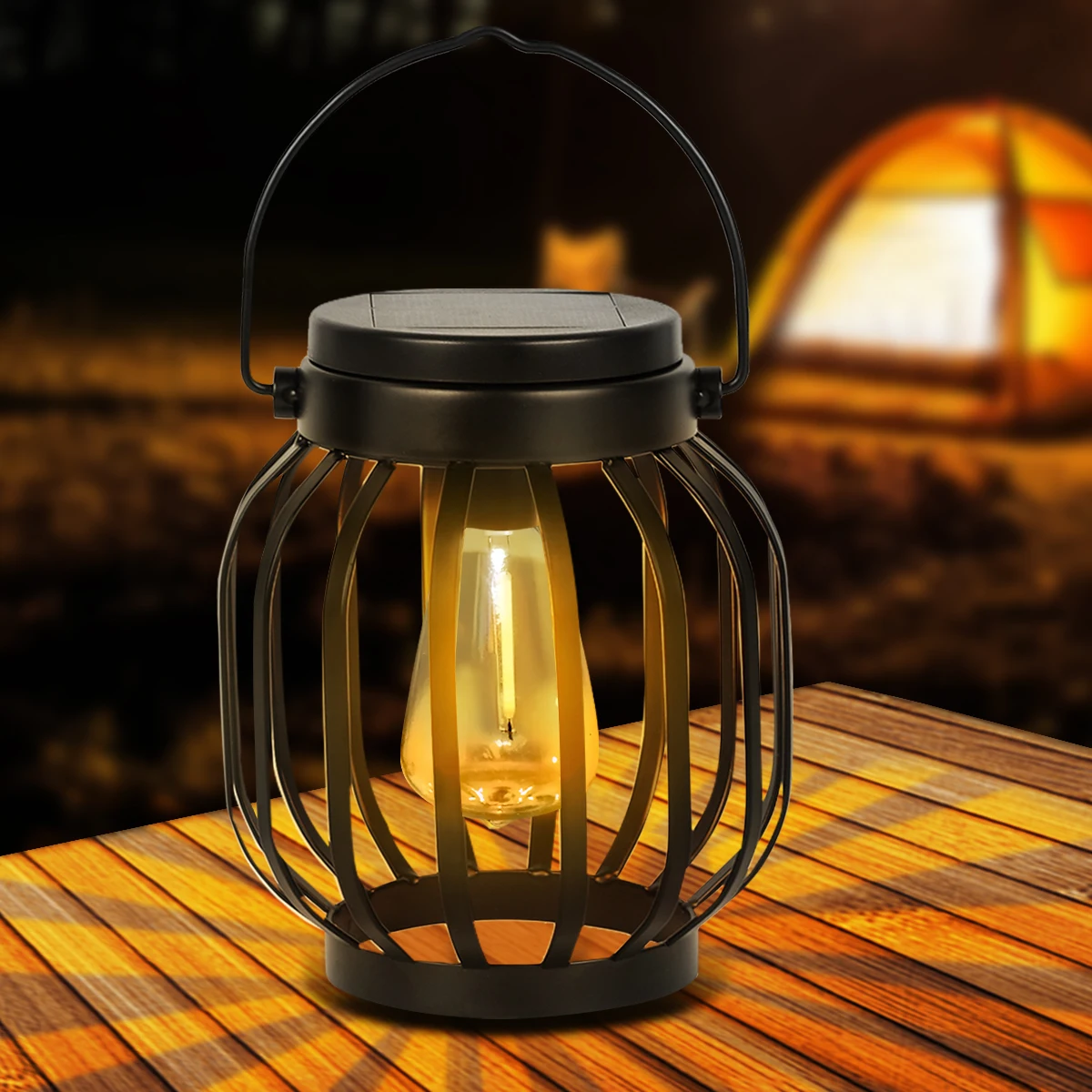 

Lantern Lamp Solar Flame Light Hanging Lanters Light Waterproof Warm Lighting Lamps Outdoor Yard Garden Wall Hollow Pathway