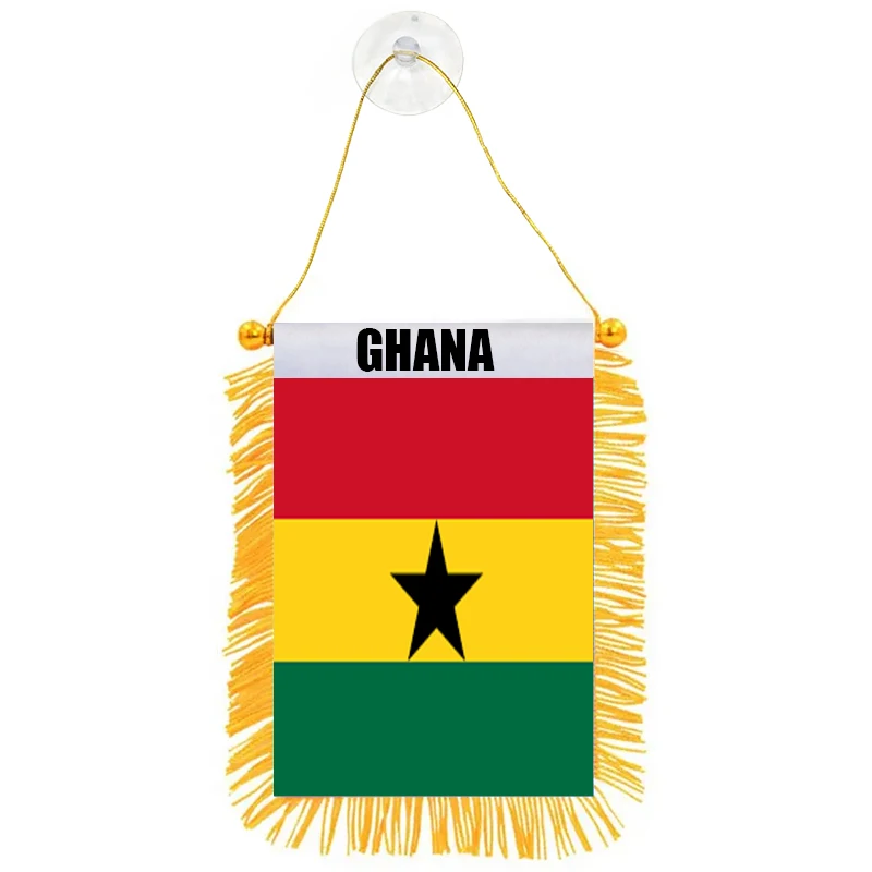 Directly Delivery Car Window Decoration Stain Bunting Pennant Ghana Flags