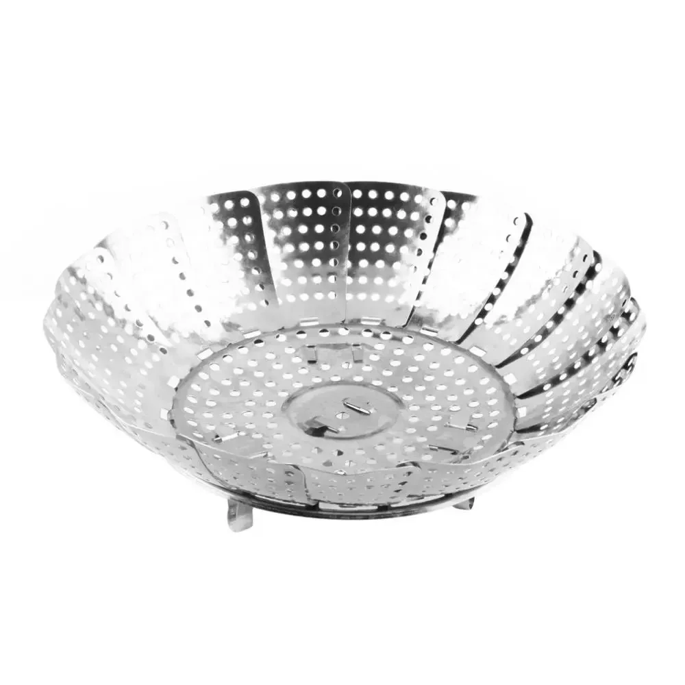 Mir à vapeur en acier inoxydable, cuiseur vapeur en acier inoxydable, cuiseur vapeur pliable pour plats de fruits et légumes