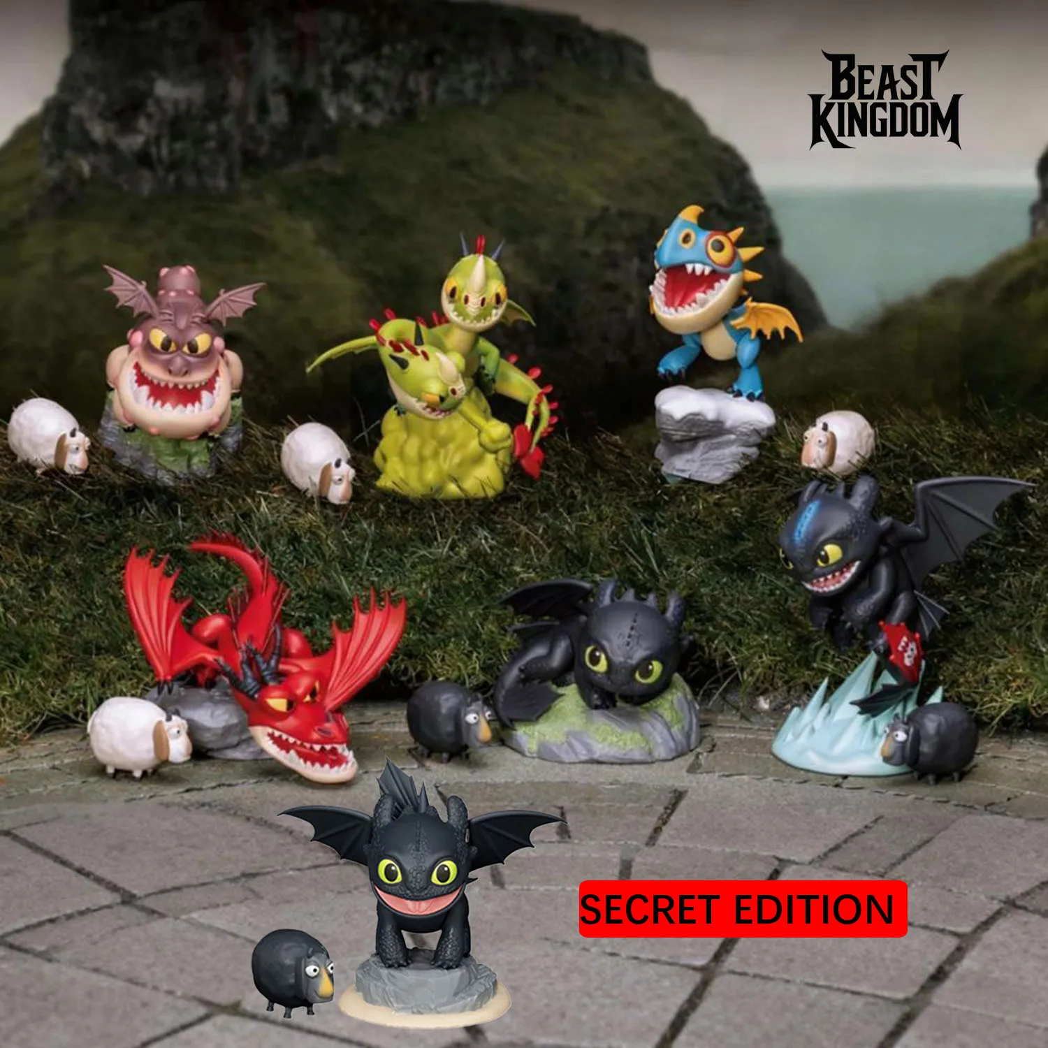 

[Beast Kingdom] Серия «Как приручить дракона», коллекционная фигурка в закрытой упаковке, декор для рабочего стола, офиса и спальни, одна упаковка/случайный стиль.