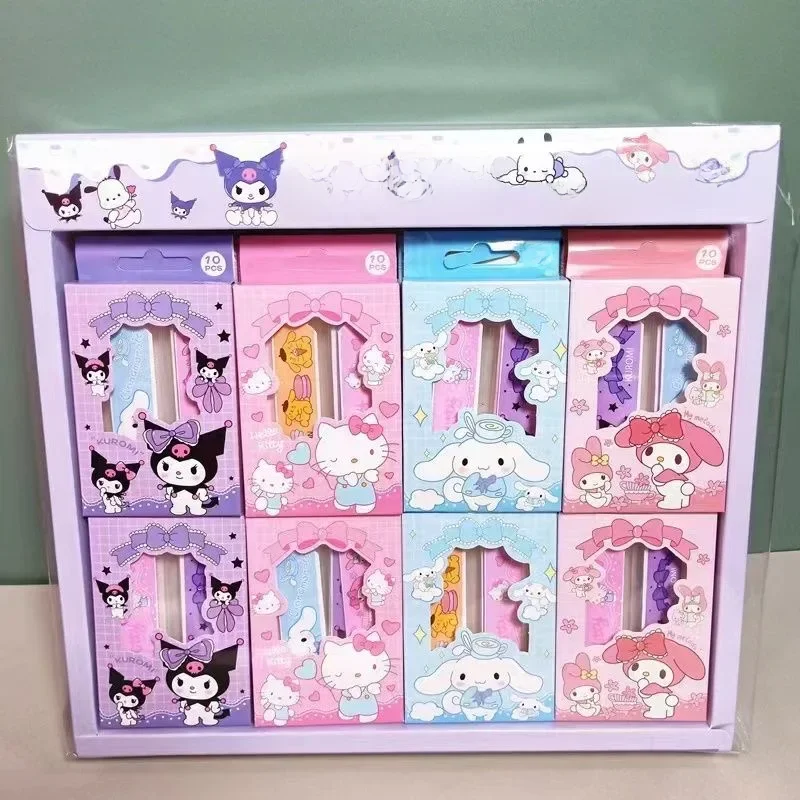 Sanrio Hello kitty Kuromi ma mélodie Kawaii pansement 10 pièces en boîte étudiant enfants imperméable respirant plaie hémostase