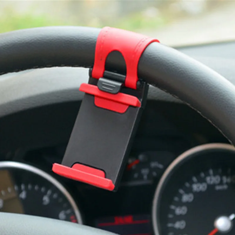 Hands-Free Steering Wheel Phone Mount – Quick Install Clip Car Phone Holder