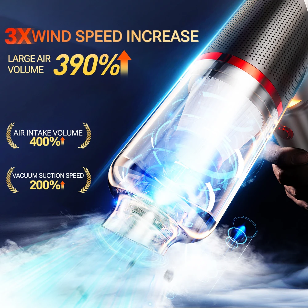 SZUK 178000Pa Mini Car Vacuum Cleaner Powerful Handheld Cleaning Machine Strong Suction Portable Wireless Vacuum Cleaner for Car