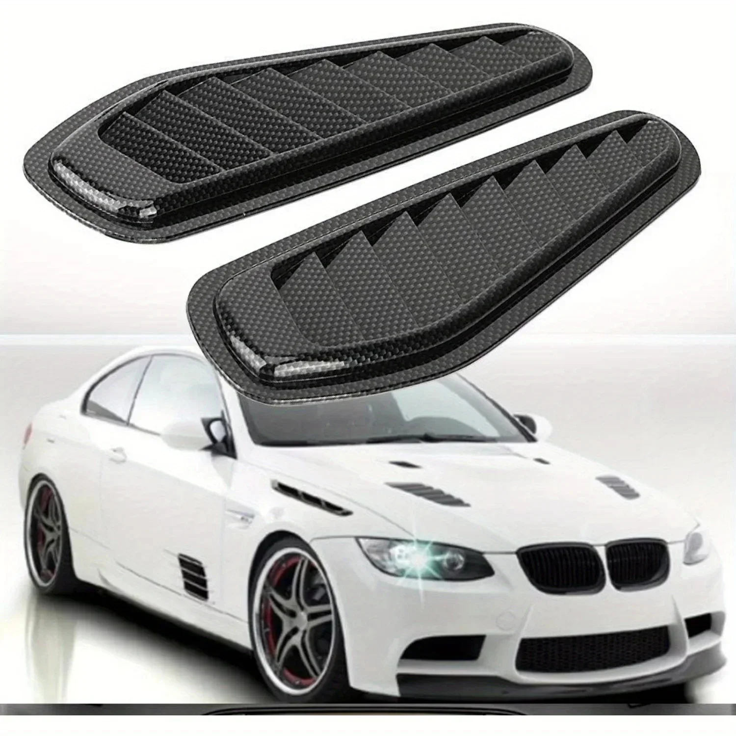 Airflow intake cover car airflow intake decoration spoon engine hood ventilation cover universal airflow vent protection cover