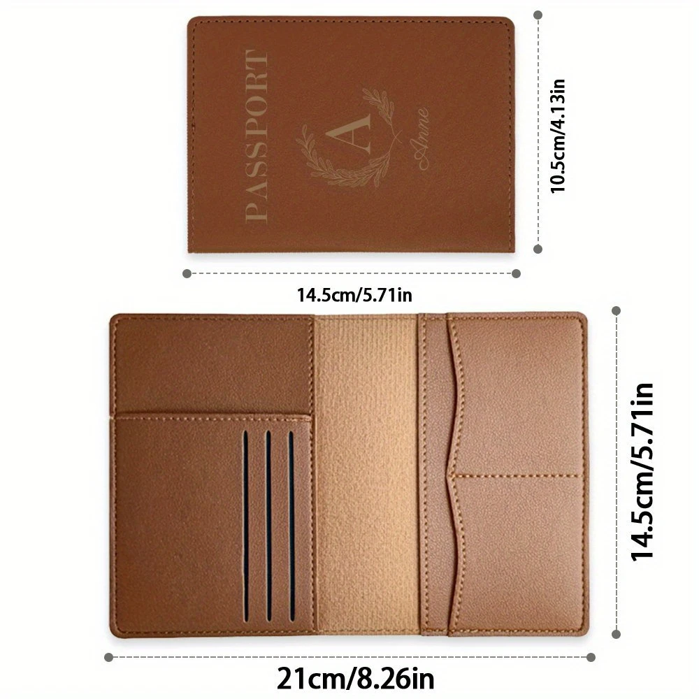 Custom Name Number Waterproof Passport Holder Unisex Travel Document Case Gift For Frequent Flyers Holiday Men Women