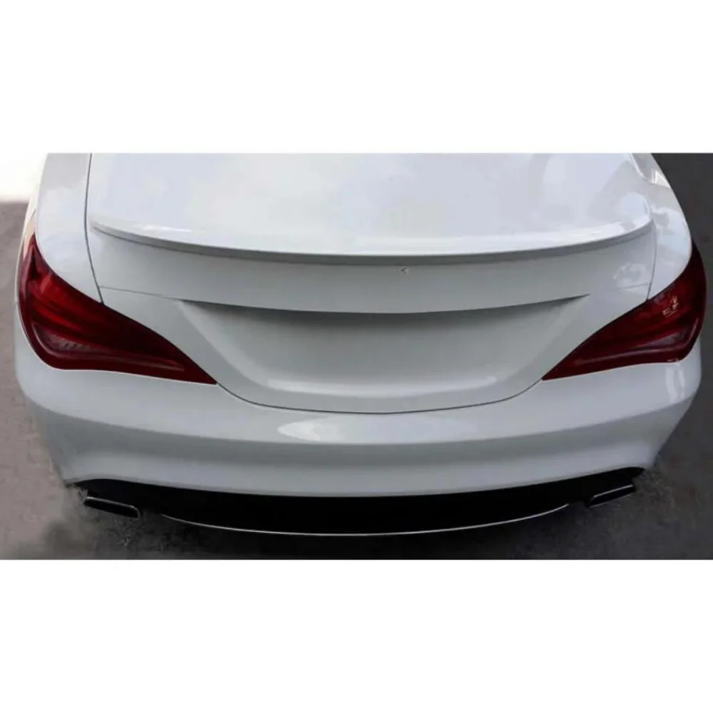 For Mercedes CLA W117 Glass Under Spoiler Fiber Material Rear Roof Spoiler Wing Trunk Lip Car Styling Fully Compatible Tuning