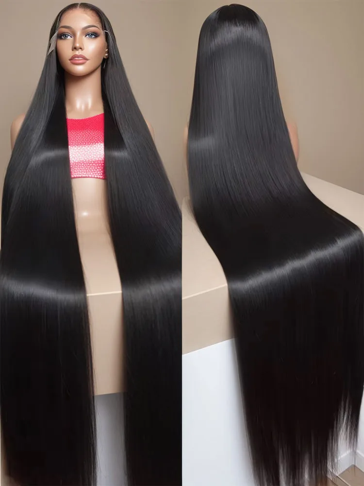 

250 Density Bone Straight 13X7 Lace Front Wigs Human Hair Transparent Frontal Natural Black Wigs 13X4 Lace Frontal Wig For Women
