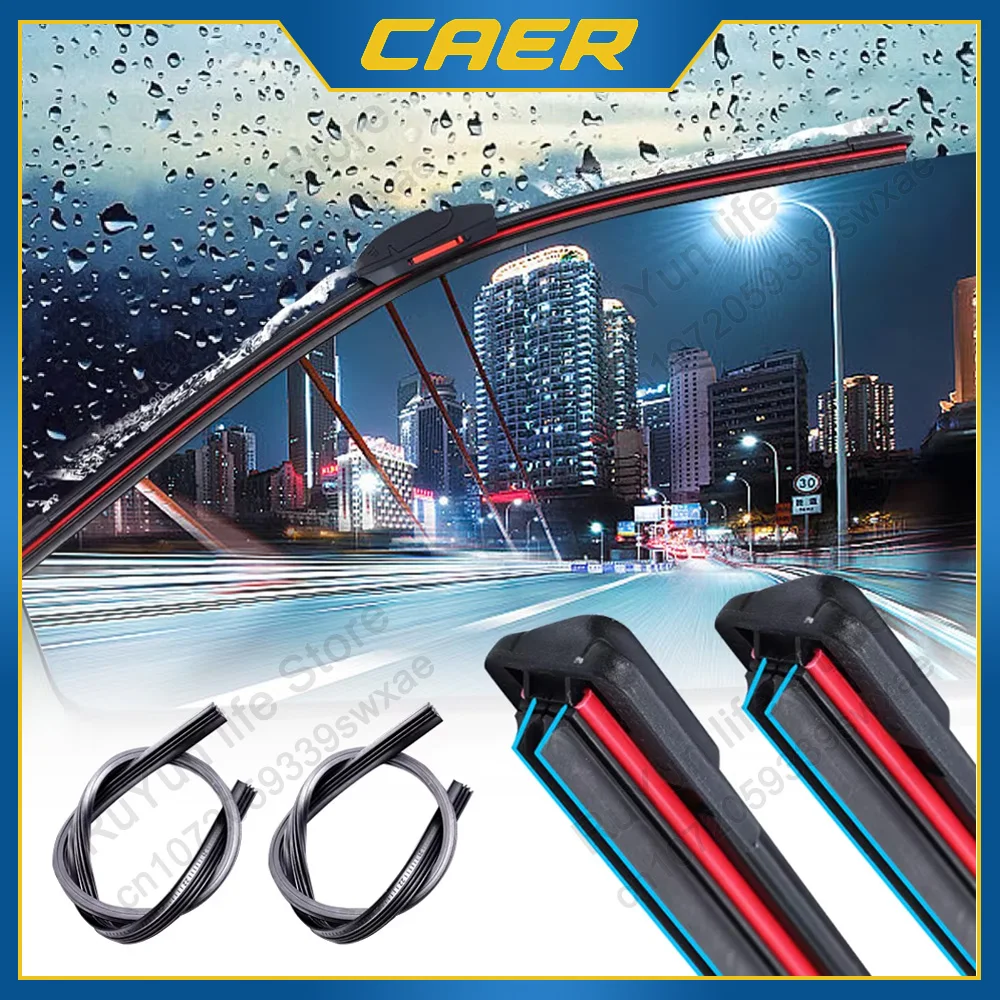 CAER Universal Car Windshield Wiper Blades Double Layer Soft Rubber Automotive Replacement Wiper Easy to Install 16/18/22/24/26