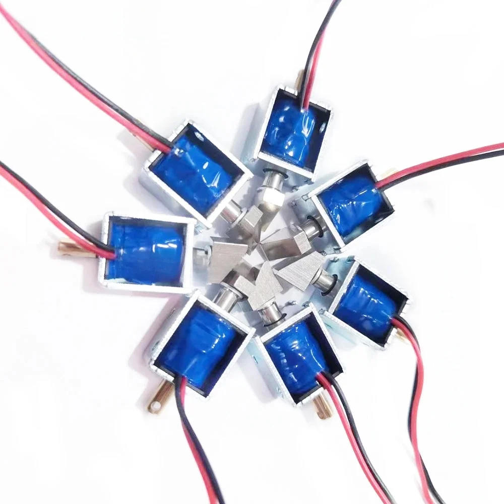 10pcs/lot Ultra-small DC12V solenoid push-pull frame electromagnet coil mini electronic lock electric control bolt lock