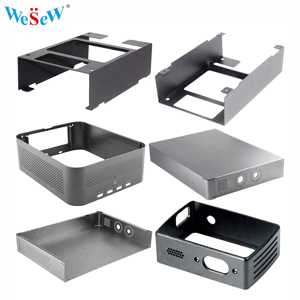 Custom Precision Sheet Metal Fabrication Aluminum Stainless Steel Enclosure Frame Parts Laser Cutting Bending Welding Stamping