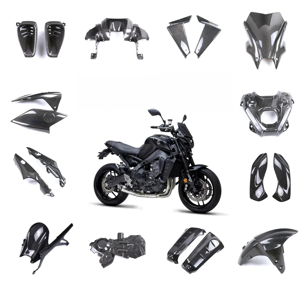 Kit de carénage de panneau latéral en Fiber de carbone, accessoires de moto pour Yamaha MT09 FZ09 2021 2022 2023