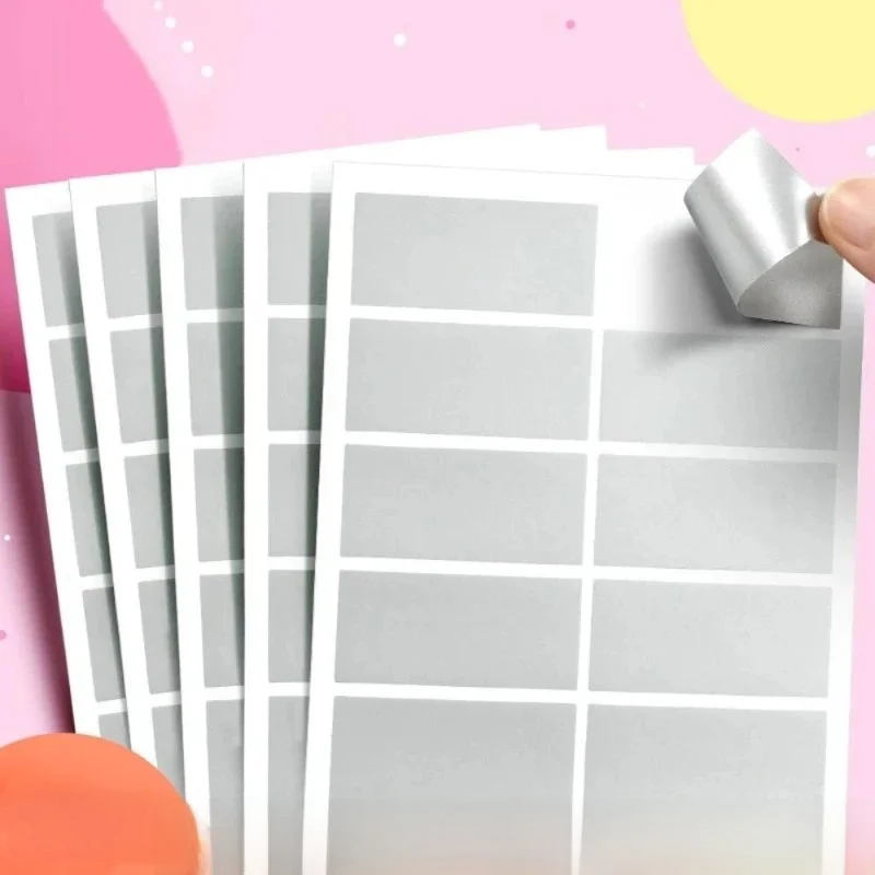 Autocollants de carte à gratter, étiquettes d'outils à gratter pour jouets, papier de notes auto-adhésif Surprise rectangulaire, décorations cadeaux DIY, 50/100/200 pièces