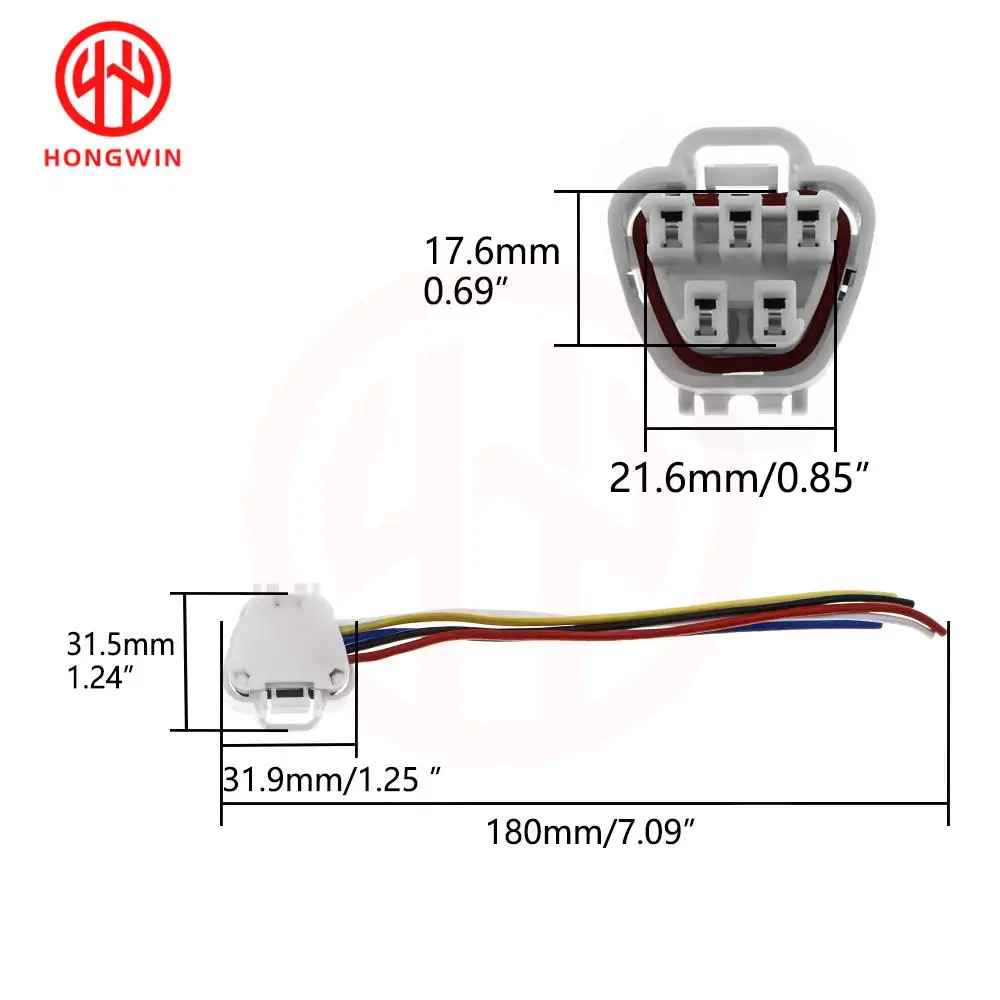 5 Pin Fuel Pump Electronic Connector Wiring Harness Plug For Toyota Hyundai Kia Lexus Mazda Mitsubishi  90980-11077 7283-1052-10