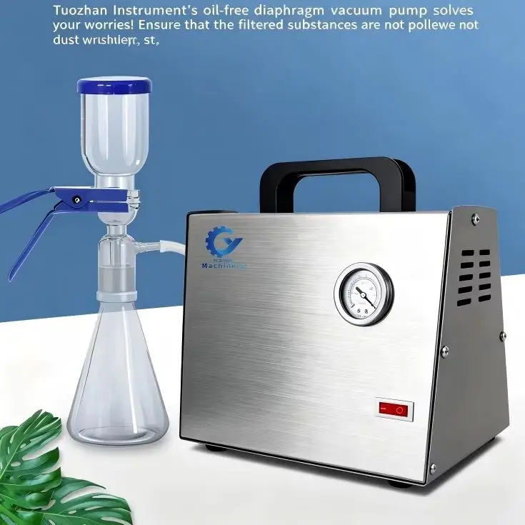 

Oil-Free Diaphragm Vacuum Pump — Adjustable Positive/Negative Pressure, Portable, for Laboratory Vacuum Filtration