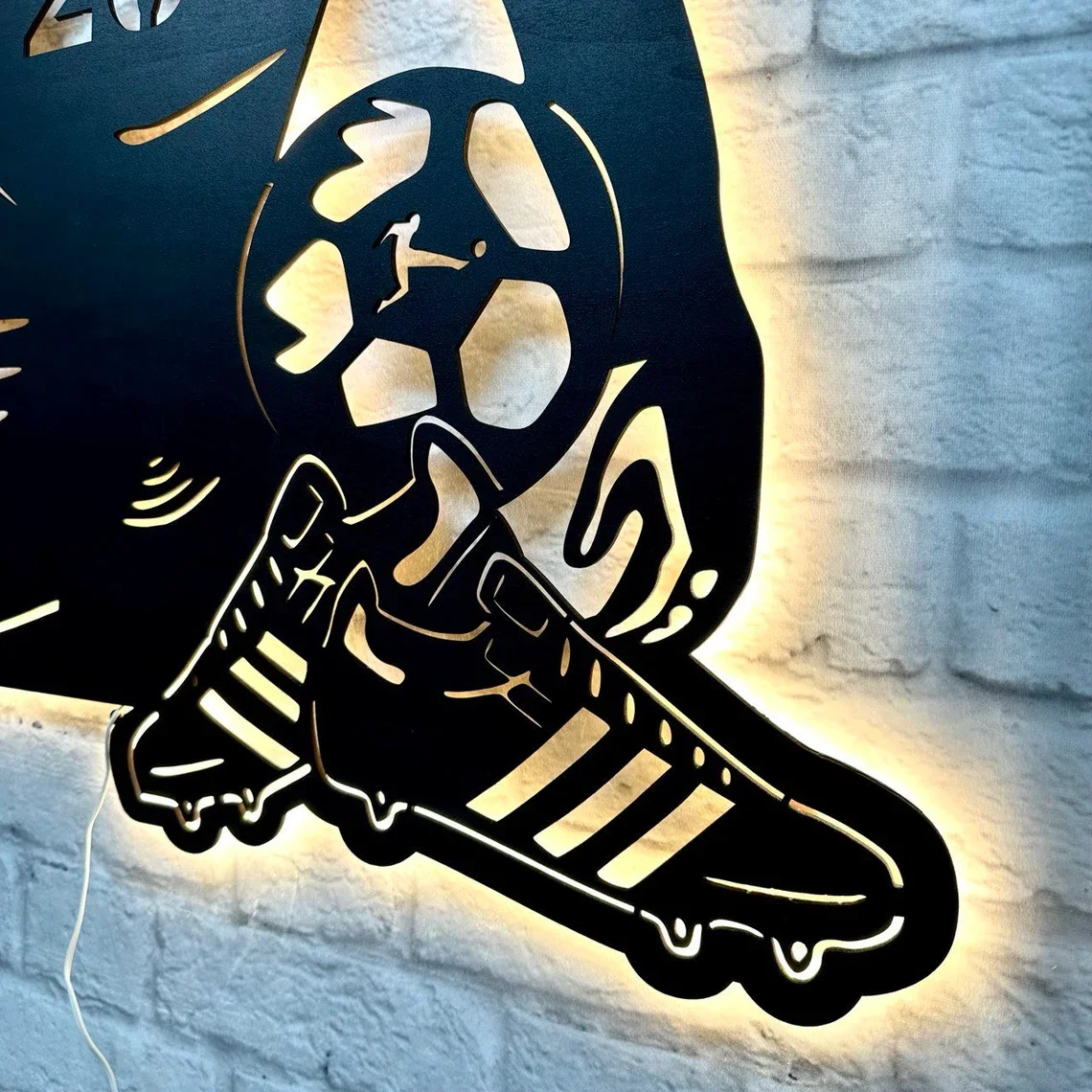 Cutom Soccer Sign Personalized Gift For Soccer Player Soccer Friend Lover Sign Children's Birthday Soccer Neon Sign