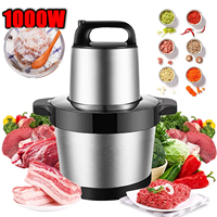 1000W Meat Grinder Kitchen Chopper 6L Electric Home Meat Grinders Stainless Steel Vegetable Food Processor Blender Mixer Crusher