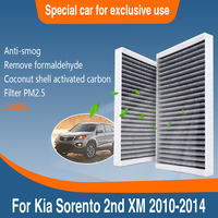 For Kia Sorento 2nd XM 2010~2014 97133-2F000 Car Accessories Car Pollen Cabin Air Filter Includes Activated Carbon PM2.5 Cleaner