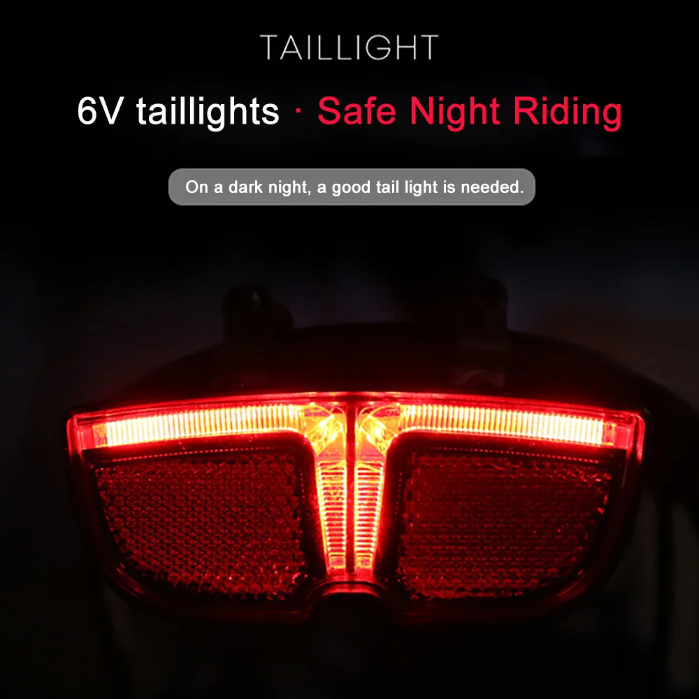 

Electric Bicycle 6V Tail Light Night Riding Warning Light Nighttime Cycling Gear Bafang Mid-Drive Motor Modification Accessories