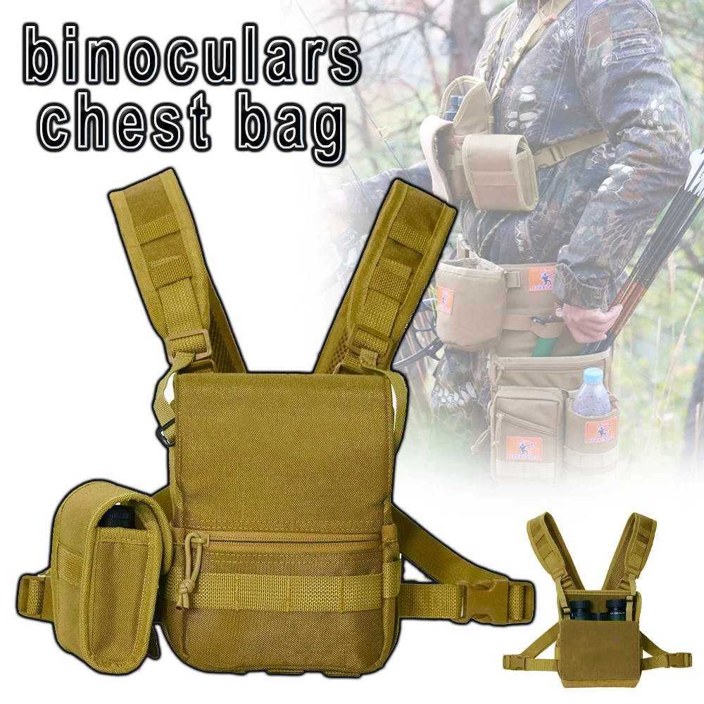 

Tactical Binoculars Chest Bag Pack With Rangefinder Pouch Outdoor Telescope Flip Backpack for Hunting Shooting Bird Watching
