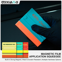 QILI Magnetic Vinyl Wrap Squeegee Set | Square & Trapezoid Shapes with Thick Plush for Edging and Finishing