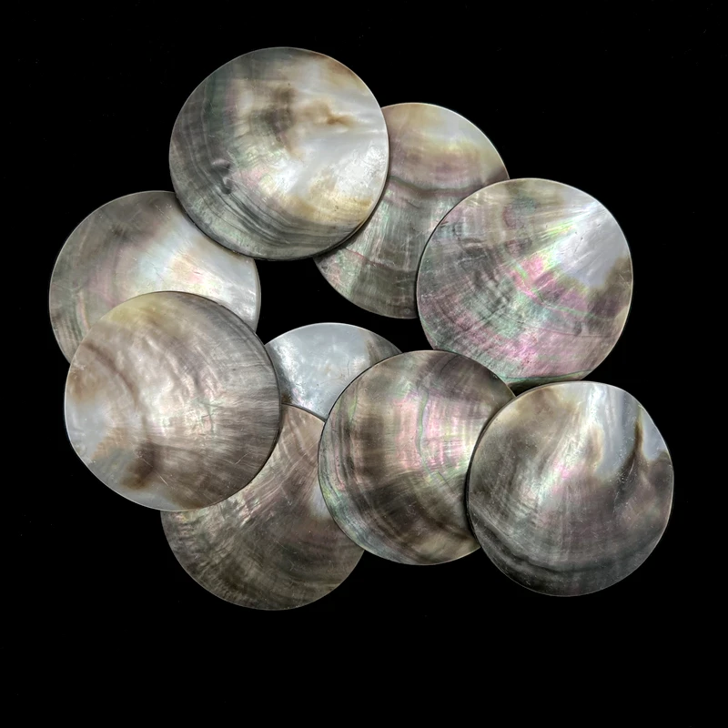 5pcs Beautiful Natural Mother Of Pearl Colourful Abalone inlay shell Width 54mm* thick 2mm,decorate instrument furniture artware