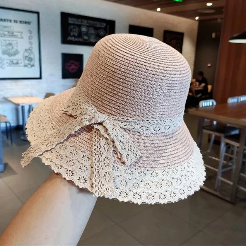 [Twin Spa Spa] Summer Recreation Look Women's Ribbon Straw Hat (P0000TNK/1 + 1)