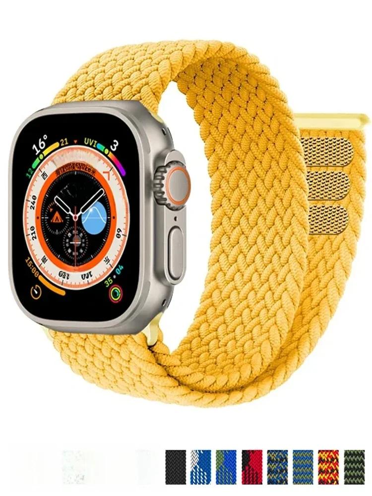 Geflochtenes Solo Loop Armband für Apple Watch Ultra 49 46mm 45 44 40mm 42mm Correa Armband für iWatch Series 11 10 9 8 7 SE 6 5